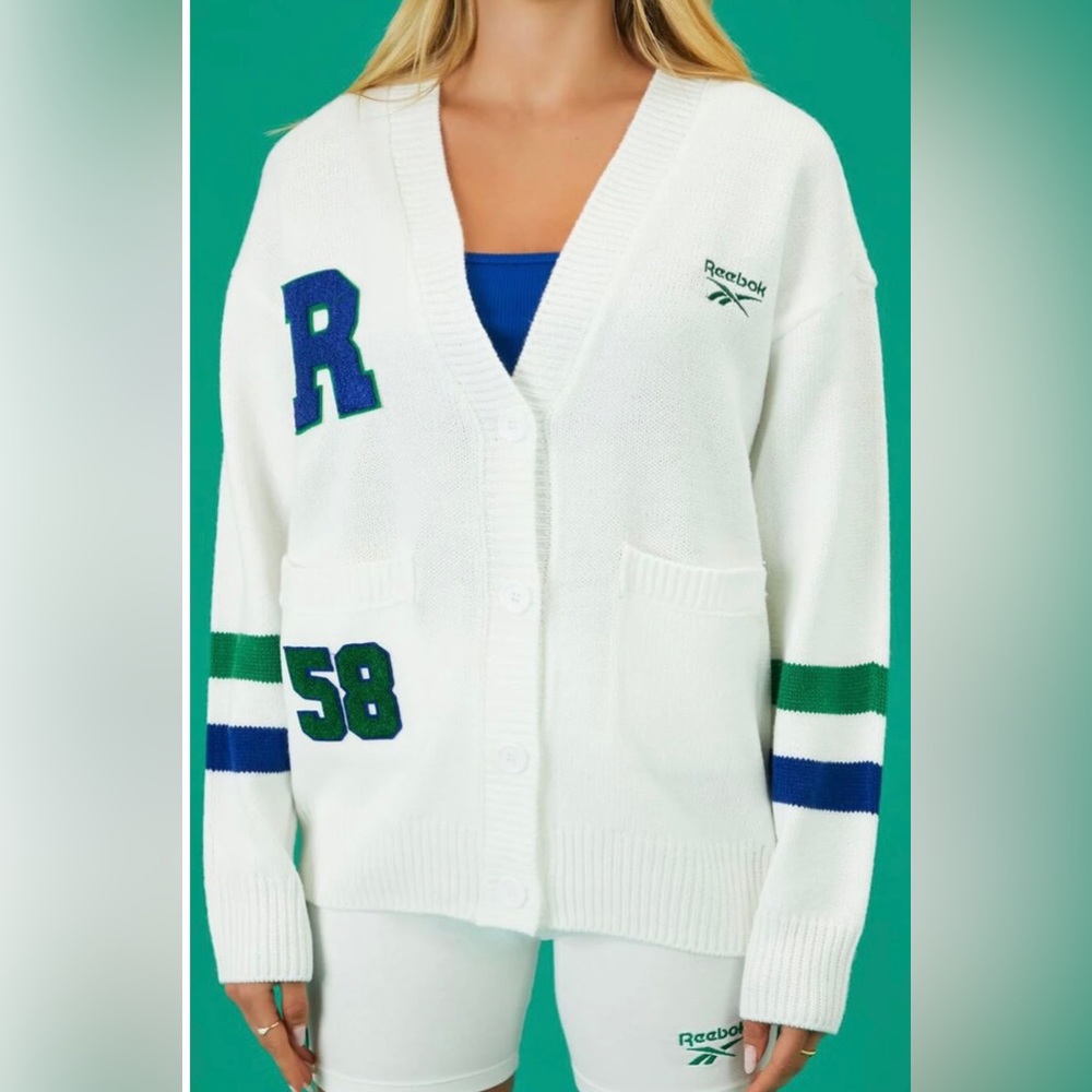 Reebok crème cardigan NEVER WORN with tags